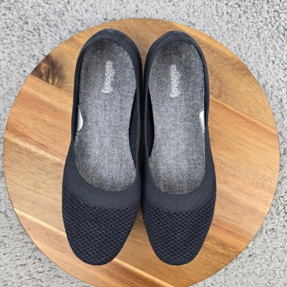 Allbirds Womens 8.5 Tree Breezer Navy Night Knit Slip Round Toe Ballet Flat